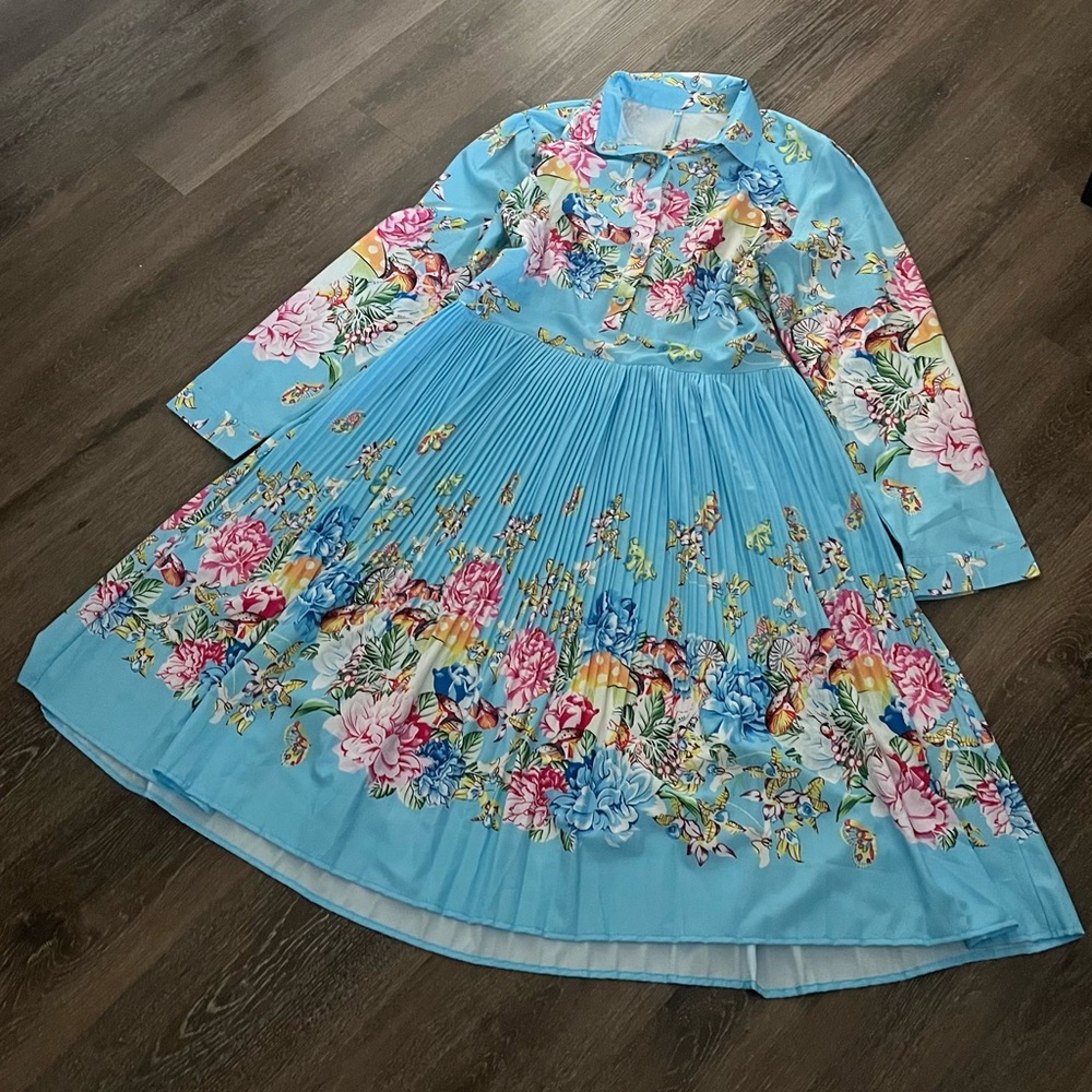 Floral Blue Dress